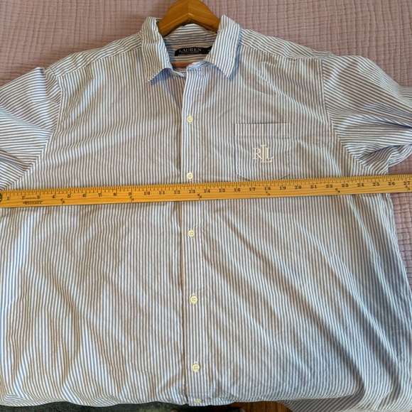 Lauren Ralph Lauren striped cotton poplin sleep shirt, Size 2X, 100% Cotton - Picture 15 of 16